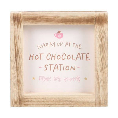Superdrug Something Different Hot Chocolate Station Wood Frame Sign- Buy online at McGrocer