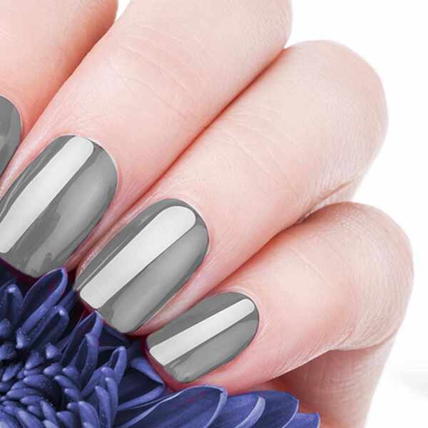 Aquarius Metallic Nail Polish Mirror Effect Silver, 6ml