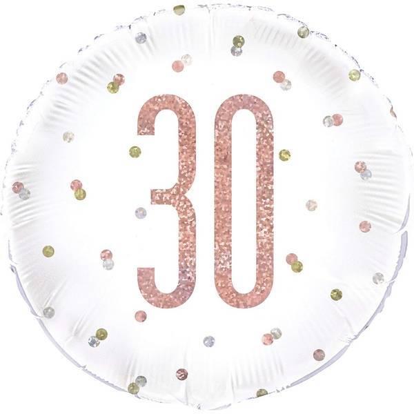 Unique Party Round 30th Birthday Foil Balloon