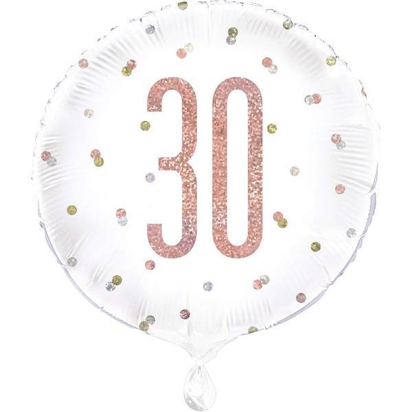 Unique Party Round 30th Birthday Foil Balloon