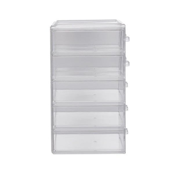 Livingandhome Transparent Makeup Organizer with 7 Drawers
