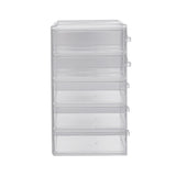 Livingandhome Transparent Makeup Organizer with 7 Drawers