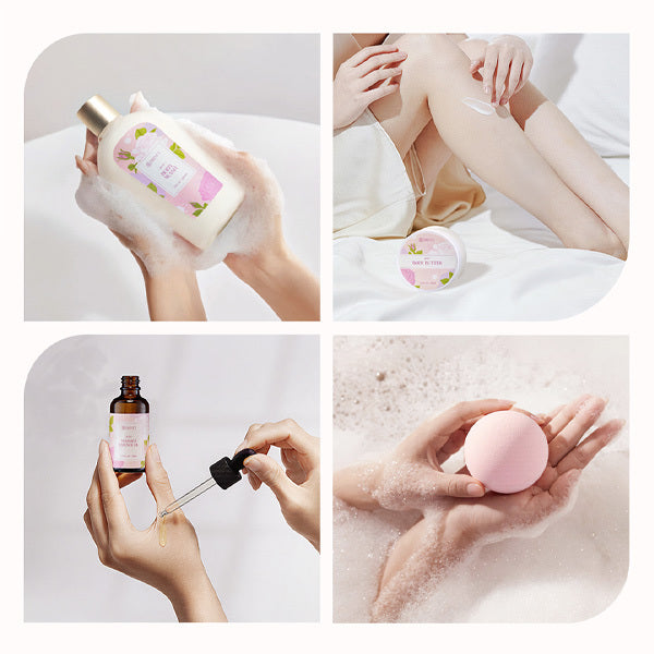Livingandhome 15pcs Rose-Scented Spa Bath Gift Set