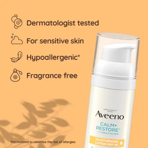 Moisturising Face Lotion with SPF 50 for Sensitive Skin 50ml