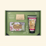 Hand and Body Care Trio Gift Set with Soap, Hand Cream, and Exfoliating Wash Pouch