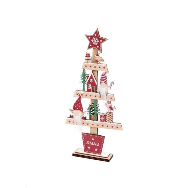 Something Different Wooden Gonk Tree Christmas Decoration