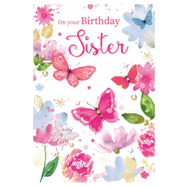 Simon Elvin On Your Birthday Sister Card (Pack of 6)
