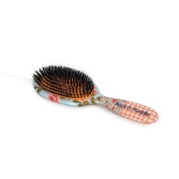 Rock & Ruddle Pink Gingham Small Mix Bristle Hairbrush