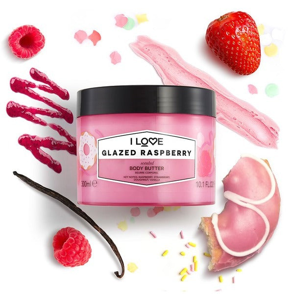 I Love Glazed Raspberry Scented Body Butter 300ml
