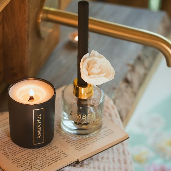 Amber Hue Candles - Royal Baccarat - Flower Reed Diffuser - 100ml