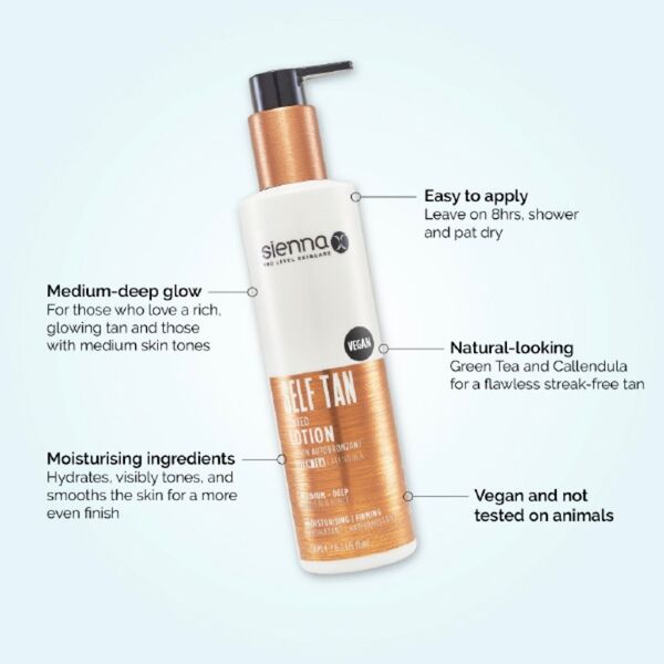 Sienna X Self Tan Tinted Lotion 200ml Light-Medium