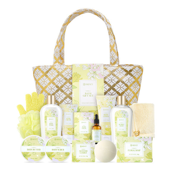 Livingandhome 15pcs Vanilla-Scented Spa Bath Gift Set