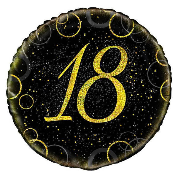 Unique Party Glitter 18th Foil Balloon