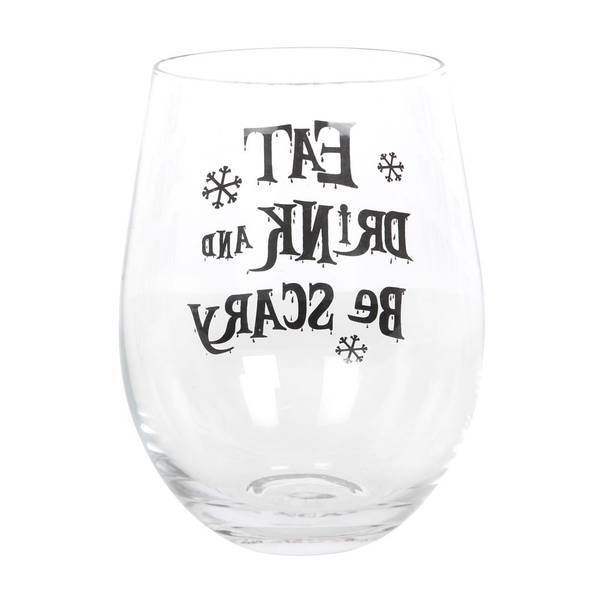 Something Different Eat, Drink Be Scary Stemless Wine Glass