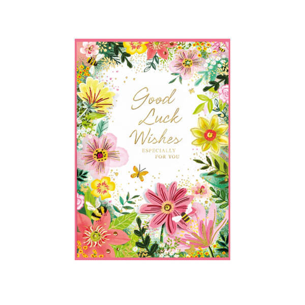 Simon Elvin Isabal Garden Flowers Good Luck Card (Pack of 6)