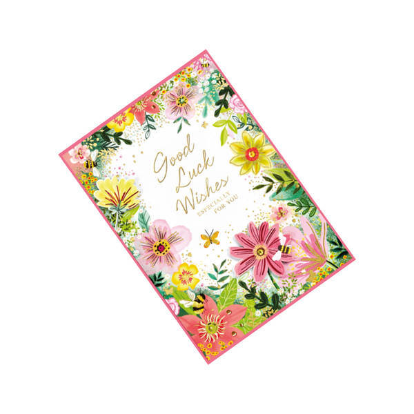 Simon Elvin Isabal Garden Flowers Good Luck Card (Pack of 6)