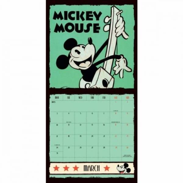 Disney Classic 2025 Square Mickey Mouse Wall Calendar