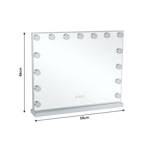 Livingandhome Frameless Hollywood LED Cosmetic Mirror