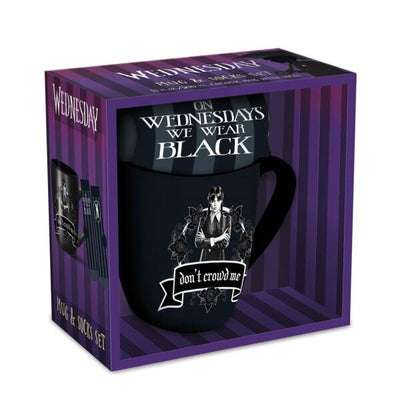 Superdrug Wednesday Wear Black Mug and Sock Set- Buy online at McGrocer
