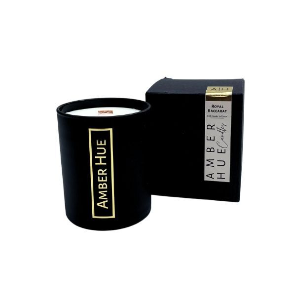 Amber Hue Candles - Royal Baccarat Deluxe Candle - Soy Wax - 200g