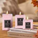 Livingandhome 3pcs Rose Scented Candle Set