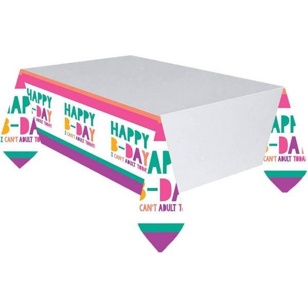 Amscan Fun Neon Birthday Party Table Cover