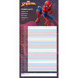 Spider-Man 2025 Family Wall Calendar (30cm x 30cm x 0.5cm)