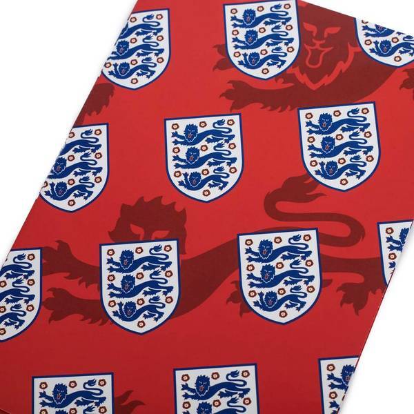 England FA Crest Gift Wrap And Card (Pack of 2)