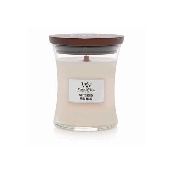 Woodwick Medium Hourglass White Honey Candle 9.7oz