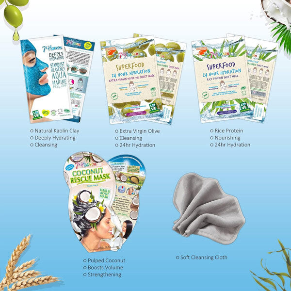 7th Heaven Hydrating Pamper Hamper Gift Set