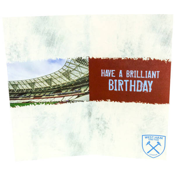 West Ham United FC Customisable Birthday Card