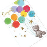 Simon Elvin Teddy Bear Congratulations Card (Pack of 6)