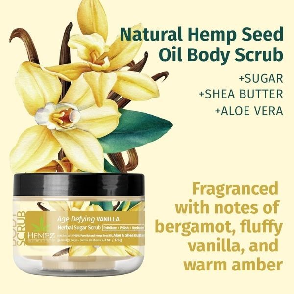 Hempz Age Defying Vanilla & Musk Herbal Body Scrub 176g