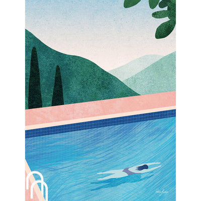 Superdrug Henry Rivers Swimming Pool II Canvas Print (40cm x 30cm)- Buy online at McGrocer