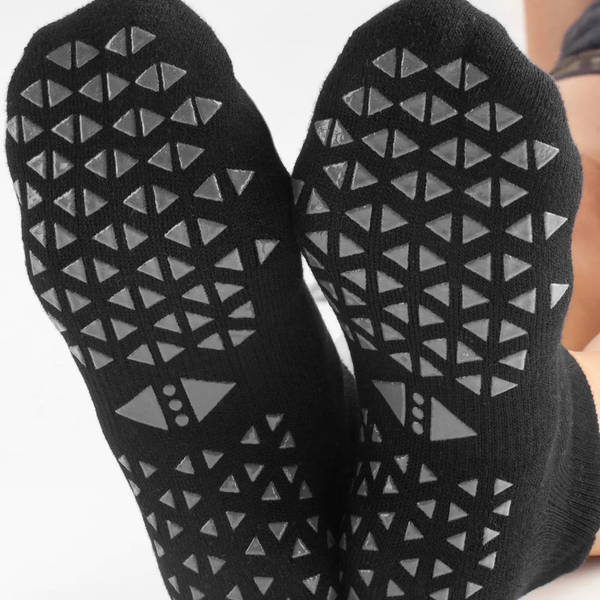 Tavi Noir Womens Savvy Ebony Gripped Socks (M)