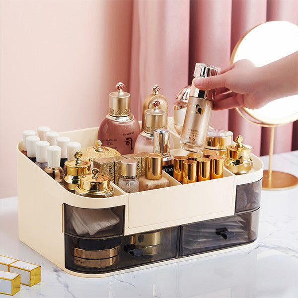 Livingandhome Plastic Makeup Organizer with Drawers