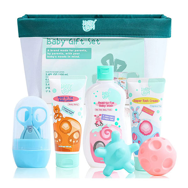 Gentle Newborn Baby Care Gift Set with Wash, Lotion, and Diaper Cream