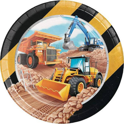 Superdrug Creative Party Big Dig Construction Paper Plate (Pack of 8)- Buy online at McGrocer