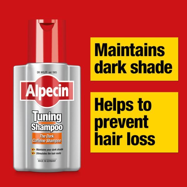 Alpecin Tuning Shampoo 3x 200ml - Preserves Natural Colour