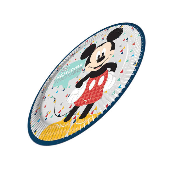 Material: Paper. Width: 9in. Characters: Mickey Mouse. Design: Printed, Text, Triangle. 100% Officially Licensed.