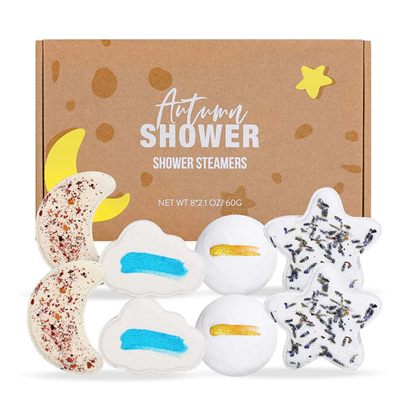 Livingandhome 8pcs Steamer Fizzies with Essential Oil set