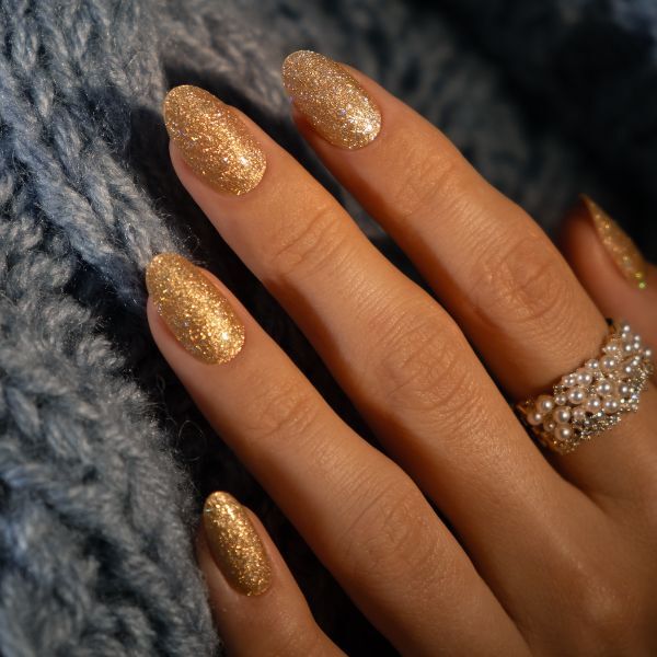 London Grace Rihanna Nail Polish Sparkly Gold 12ml