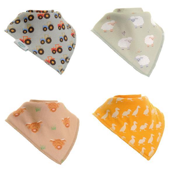 Ziggle Farmyard Fun Bandana Dribble Bib Set