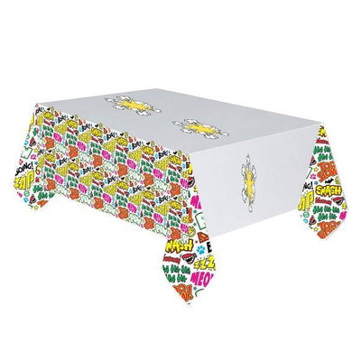 Superdrug Justice League Pow! Paper Party Table Cover- Buy online at McGrocer