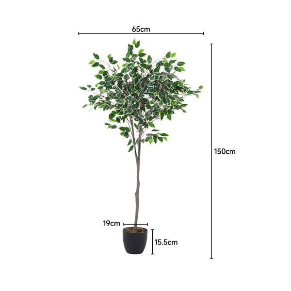 Livingandhome Artificial Ficus Tree Decorative Plant 150cm