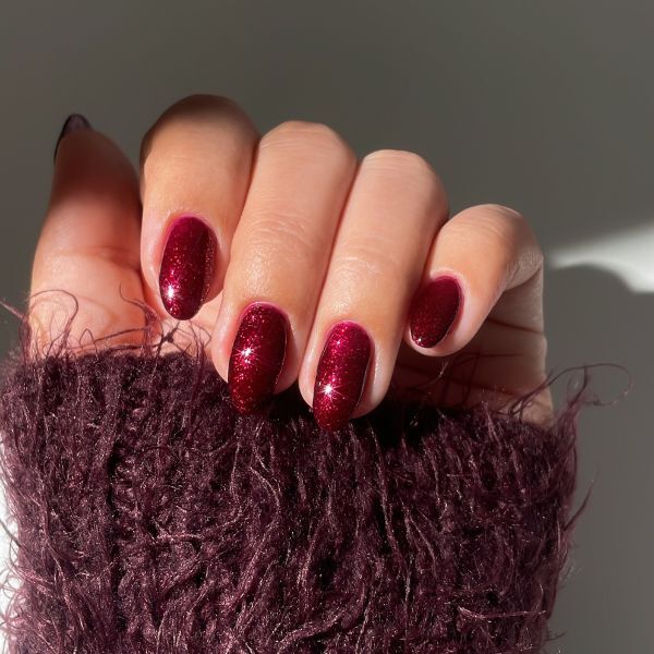 London Grace Ruby Nail Polish Sparkly Red 12ml