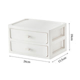 Livingandhome 2-Tier Plastic Stackable Desktop Organiser