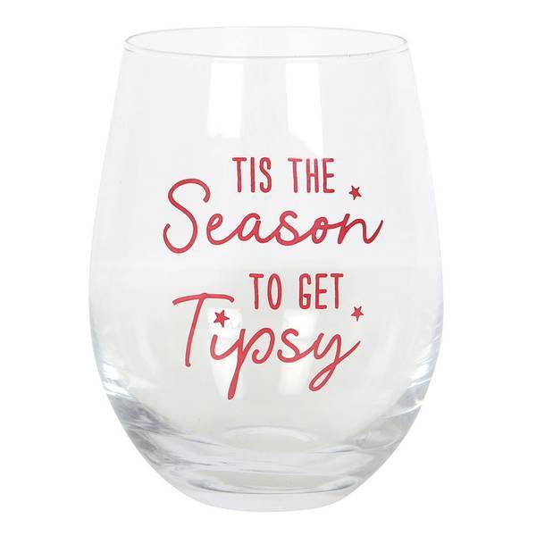 Something Different Season To Get Tipsy Stemless Wine Glass