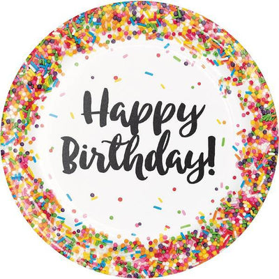 Superdrug Creative Party Sprinkle Birthday Dinner Plate (Pack of 8)- Buy online at McGrocer