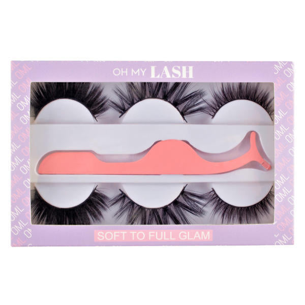 Oh My Lash Soft to Full Glam Black False Lashes Set